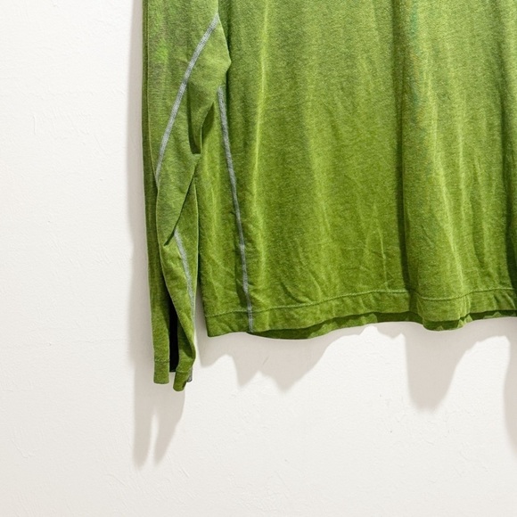 CLOUDVEIL Men’s Green Base Layer 1/4 Zip Long Sleeve High Neck Pullover Shirt M - Picture 2 of 7